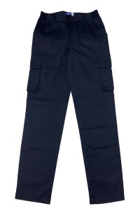 訂製黑色多袋長褲       設計寶藍色純色斜褲    陽光房地產   斜褲設計公司   H281